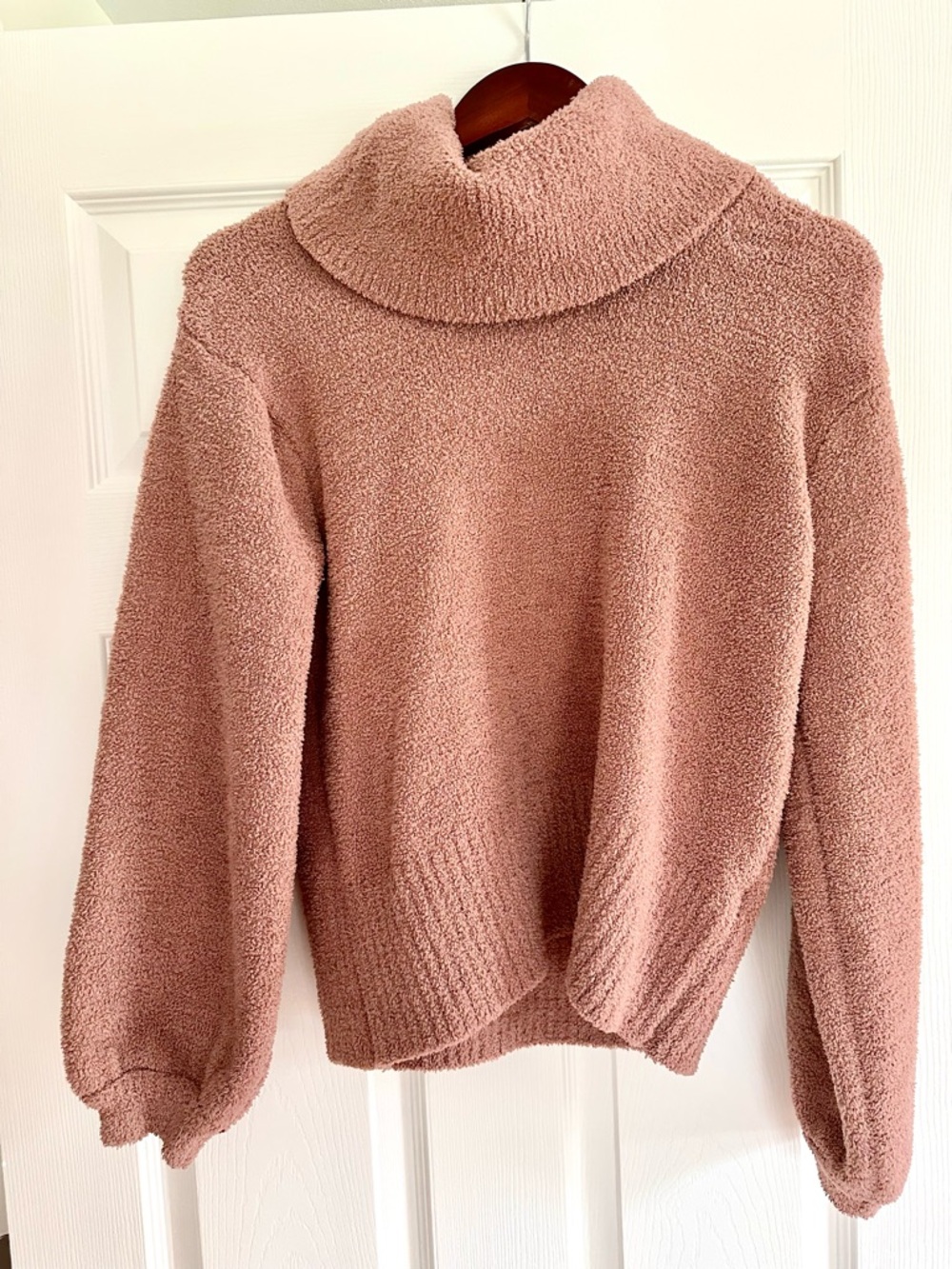 Jessica Simpson Cozy Rose Taupe Cowl Neck Sweater